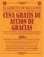 Free Thanksgiving Dinner [Spanish, 2 of 2]