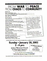 From War To Peace.  From Chaos to Community