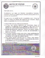 Antes De Visitar (Before You Go) [Spanish, 1 of 2]