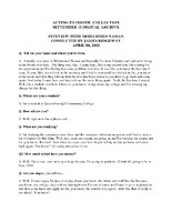 Interview with Muhammed Naman