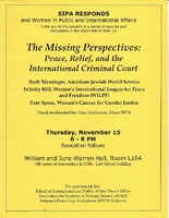 The Missing Perspectives:  Peace, Relief, and the International Criminal Court