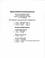 Special Interfaith Ecumenical Services