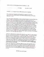 Open Letter to Congresswoman Barbara J. Lee