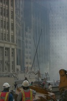 09-12-01_Crossed_Flagpoles_South_of_2_WTC.JPG