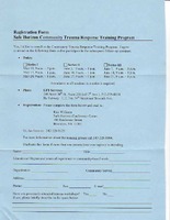 Safe Horizon Community Trauma Response Training Program Registration Form [1 of 2]