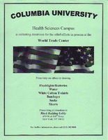 Health Sciences Campus is collecting donations for the relief efforts in process at the World Trade