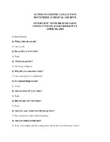 Interview with Brad Hussein