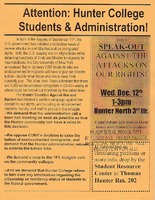 Attention: Hunter College Students and Administration