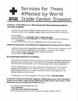 Services for Those Affected by World Trade Center Disaster