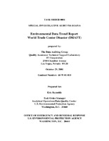 Special Investigative Audit #14: Environmental Data Trend Report, World Trade Center Disaster; Final