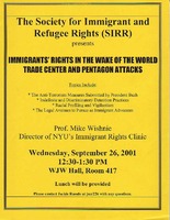 Immigrants' Rights in the Wake of the World Trade Center and Pentagon Attacks